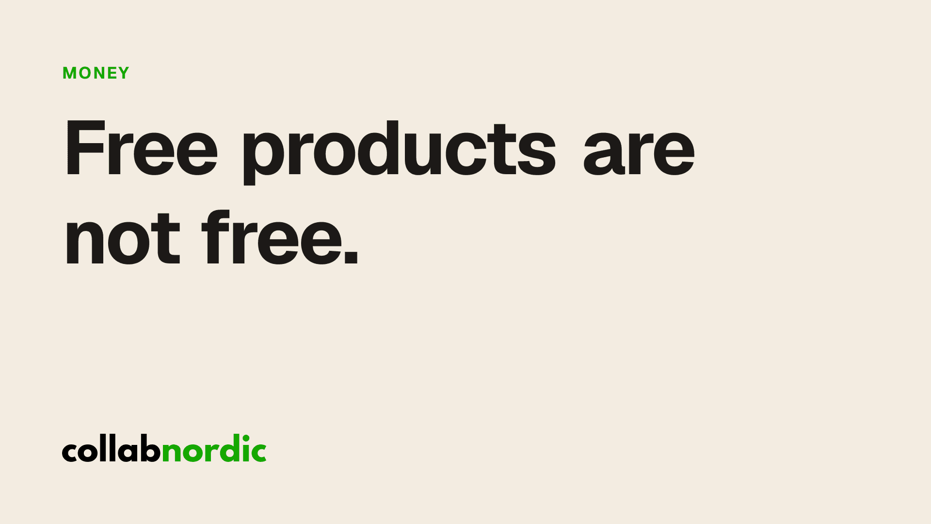 Free products are not free.